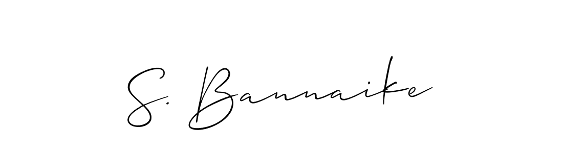 Also You can easily find your signature by using the search form. We will create S. Bannaike name handwritten signature images for you free of cost using Allison_Script sign style. S. Bannaike signature style 2 images and pictures png