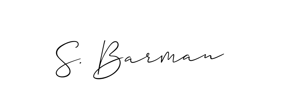 Allison_Script is a professional signature style that is perfect for those who want to add a touch of class to their signature. It is also a great choice for those who want to make their signature more unique. Get S. Barman name to fancy signature for free. S. Barman signature style 2 images and pictures png