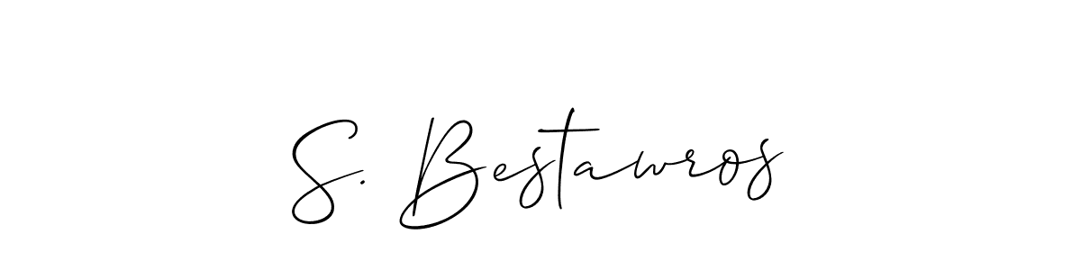How to Draw S. Bestawros signature style? Allison_Script is a latest design signature styles for name S. Bestawros. S. Bestawros signature style 2 images and pictures png