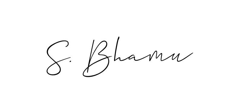 Make a beautiful signature design for name S. Bhamu. With this signature (Allison_Script) style, you can create a handwritten signature for free. S. Bhamu signature style 2 images and pictures png