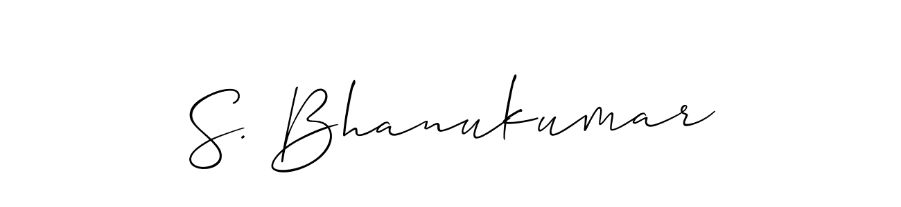 Make a short S. Bhanukumar signature style. Manage your documents anywhere anytime using Allison_Script. Create and add eSignatures, submit forms, share and send files easily. S. Bhanukumar signature style 2 images and pictures png