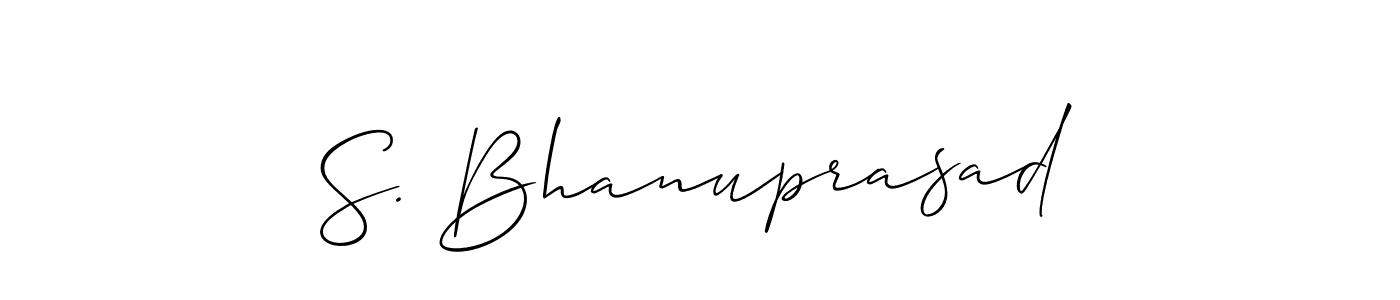 Make a beautiful signature design for name S. Bhanuprasad. With this signature (Allison_Script) style, you can create a handwritten signature for free. S. Bhanuprasad signature style 2 images and pictures png