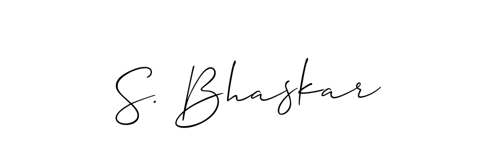 Allison_Script is a professional signature style that is perfect for those who want to add a touch of class to their signature. It is also a great choice for those who want to make their signature more unique. Get S. Bhaskar name to fancy signature for free. S. Bhaskar signature style 2 images and pictures png