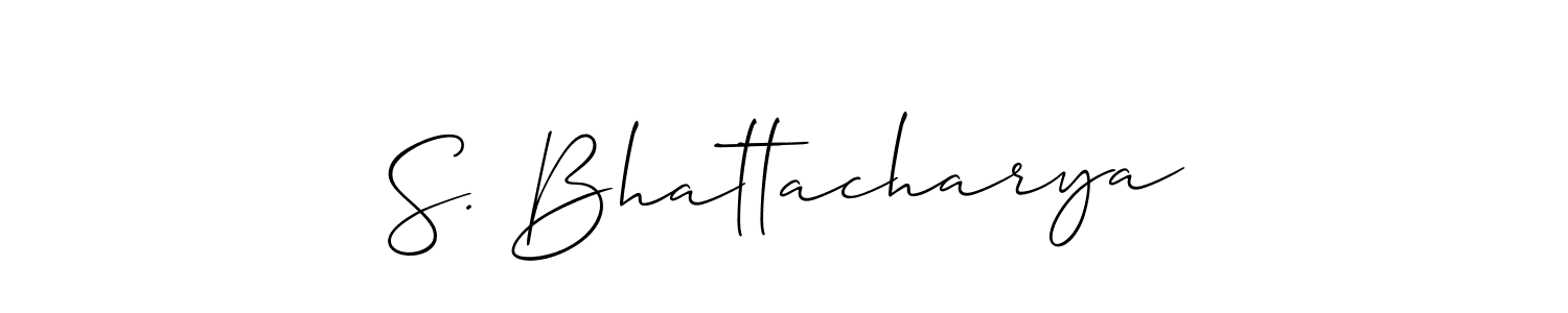 How to make S. Bhattacharya signature? Allison_Script is a professional autograph style. Create handwritten signature for S. Bhattacharya name. S. Bhattacharya signature style 2 images and pictures png