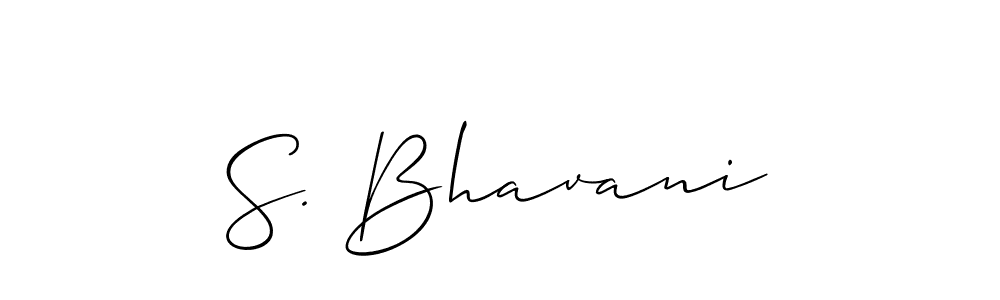 The best way (Allison_Script) to make a short signature is to pick only two or three words in your name. The name S. Bhavani include a total of six letters. For converting this name. S. Bhavani signature style 2 images and pictures png