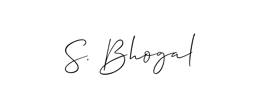 if you are searching for the best signature style for your name S. Bhogal. so please give up your signature search. here we have designed multiple signature styles  using Allison_Script. S. Bhogal signature style 2 images and pictures png