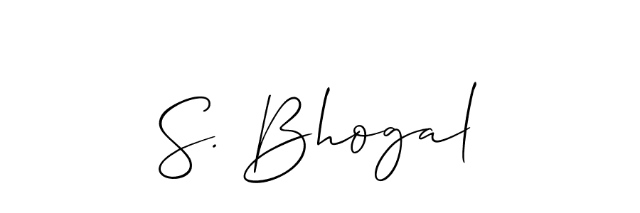 How to Draw S. Bhogal signature style? Allison_Script is a latest design signature styles for name S. Bhogal. S. Bhogal signature style 2 images and pictures png