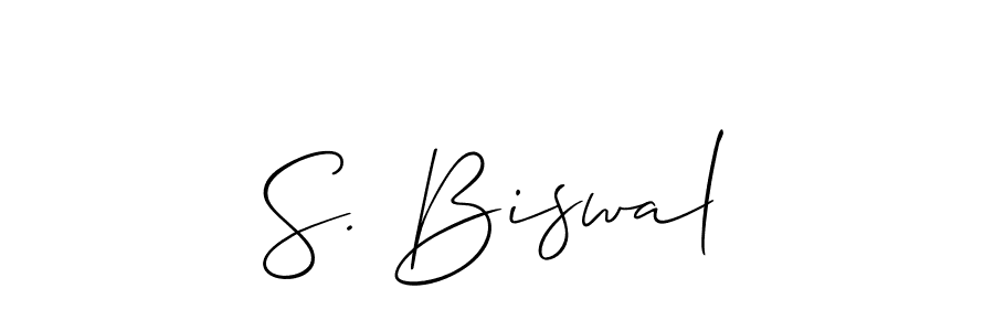 Design your own signature with our free online signature maker. With this signature software, you can create a handwritten (Allison_Script) signature for name S. Biswal. S. Biswal signature style 2 images and pictures png