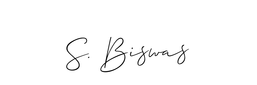 Use a signature maker to create a handwritten signature online. With this signature software, you can design (Allison_Script) your own signature for name S. Biswas. S. Biswas signature style 2 images and pictures png