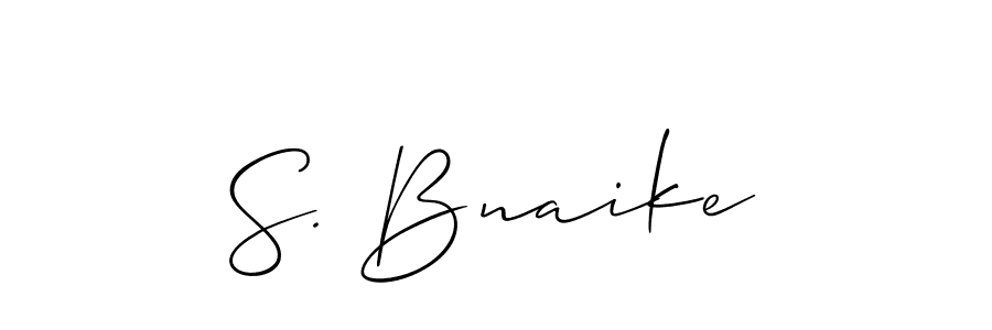 How to Draw S. Bnaike signature style? Allison_Script is a latest design signature styles for name S. Bnaike. S. Bnaike signature style 2 images and pictures png