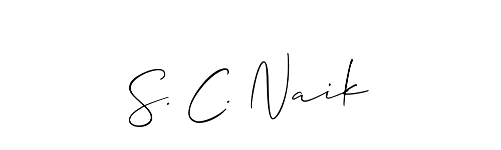 Use a signature maker to create a handwritten signature online. With this signature software, you can design (Allison_Script) your own signature for name S. C. Naik. S. C. Naik signature style 2 images and pictures png