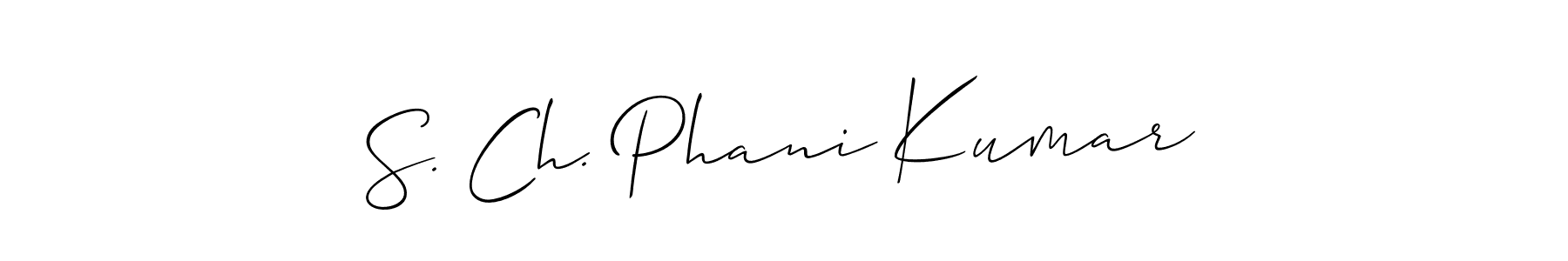 Allison_Script is a professional signature style that is perfect for those who want to add a touch of class to their signature. It is also a great choice for those who want to make their signature more unique. Get S. Ch. Phani Kumar name to fancy signature for free. S. Ch. Phani Kumar signature style 2 images and pictures png