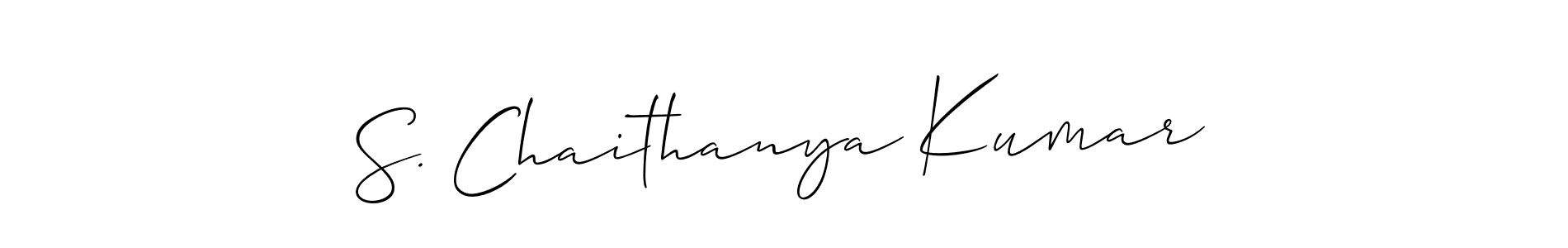 Make a short S. Chaithanya Kumar signature style. Manage your documents anywhere anytime using Allison_Script. Create and add eSignatures, submit forms, share and send files easily. S. Chaithanya Kumar signature style 2 images and pictures png