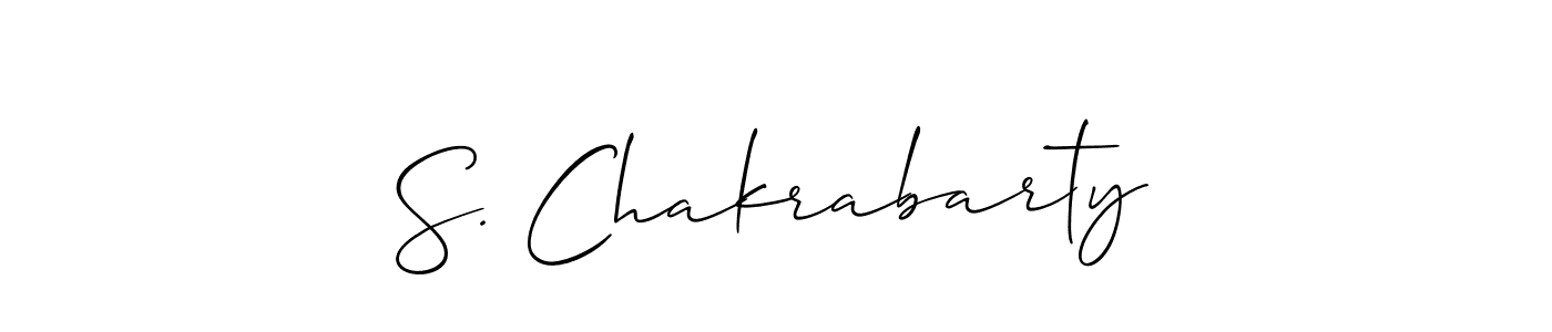 How to make S. Chakrabarty signature? Allison_Script is a professional autograph style. Create handwritten signature for S. Chakrabarty name. S. Chakrabarty signature style 2 images and pictures png