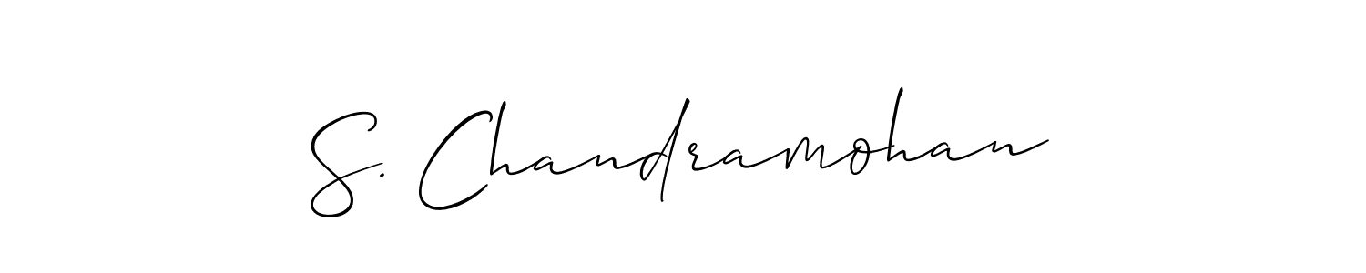 Use a signature maker to create a handwritten signature online. With this signature software, you can design (Allison_Script) your own signature for name S. Chandramohan. S. Chandramohan signature style 2 images and pictures png
