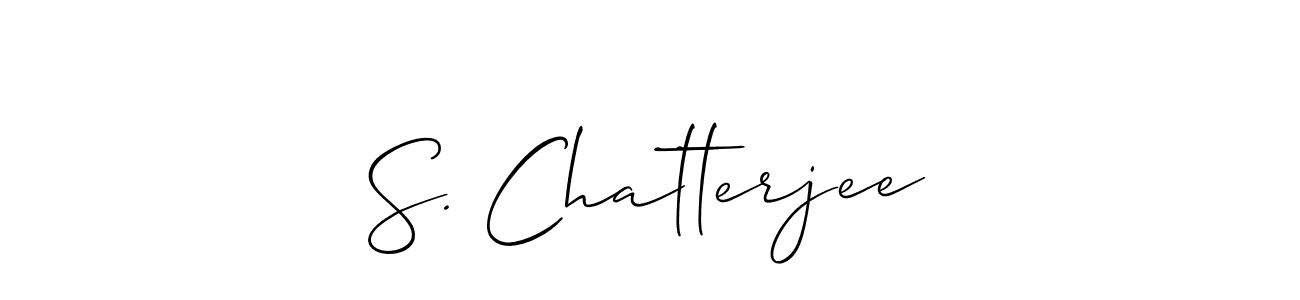 Also You can easily find your signature by using the search form. We will create S. Chatterjee name handwritten signature images for you free of cost using Allison_Script sign style. S. Chatterjee signature style 2 images and pictures png