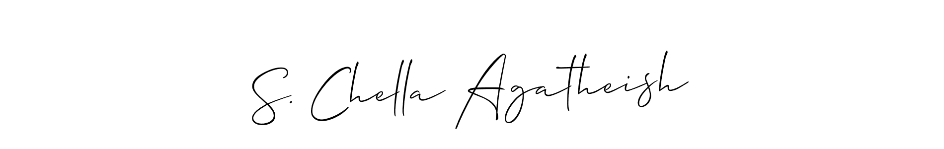 How to make S. Chella Agatheish name signature. Use Allison_Script style for creating short signs online. This is the latest handwritten sign. S. Chella Agatheish signature style 2 images and pictures png