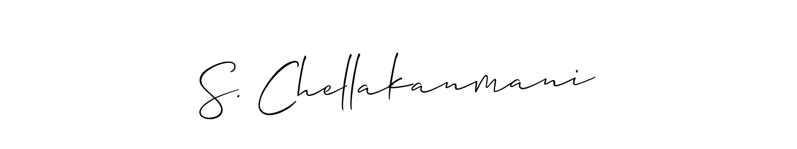 This is the best signature style for the S. Chellakanmani name. Also you like these signature font (Allison_Script). Mix name signature. S. Chellakanmani signature style 2 images and pictures png