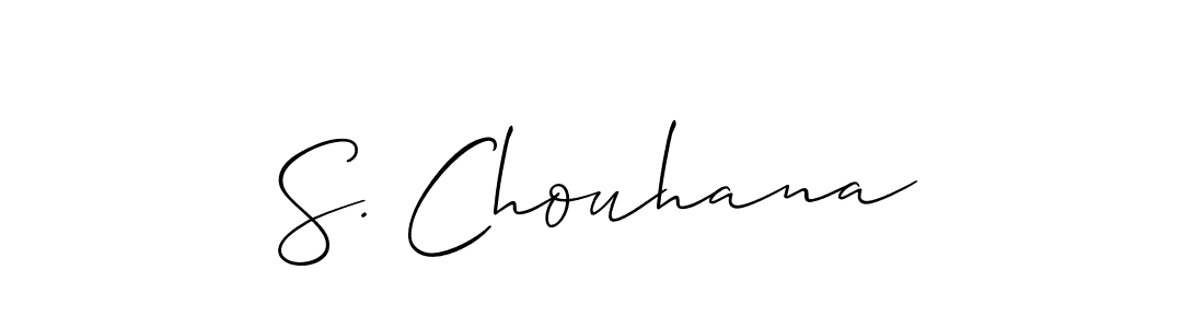 S. Chouhana stylish signature style. Best Handwritten Sign (Allison_Script) for my name. Handwritten Signature Collection Ideas for my name S. Chouhana. S. Chouhana signature style 2 images and pictures png