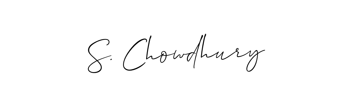 Also we have S. Chowdhury name is the best signature style. Create professional handwritten signature collection using Allison_Script autograph style. S. Chowdhury signature style 2 images and pictures png