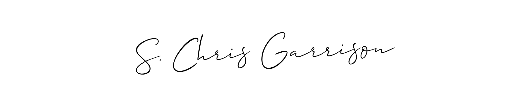 Similarly Allison_Script is the best handwritten signature design. Signature creator online .You can use it as an online autograph creator for name S. Chris Garrison. S. Chris Garrison signature style 2 images and pictures png
