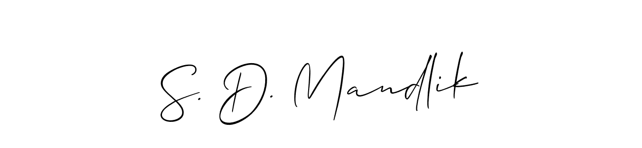 S. D. Mandlik stylish signature style. Best Handwritten Sign (Allison_Script) for my name. Handwritten Signature Collection Ideas for my name S. D. Mandlik. S. D. Mandlik signature style 2 images and pictures png