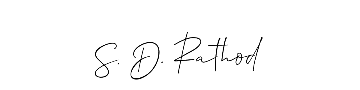 Use a signature maker to create a handwritten signature online. With this signature software, you can design (Allison_Script) your own signature for name S. D. Rathod. S. D. Rathod signature style 2 images and pictures png