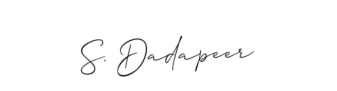 How to make S. Dadapeer signature? Allison_Script is a professional autograph style. Create handwritten signature for S. Dadapeer name. S. Dadapeer signature style 2 images and pictures png