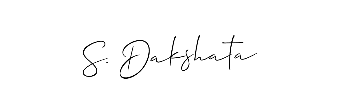 Make a beautiful signature design for name S. Dakshata. With this signature (Allison_Script) style, you can create a handwritten signature for free. S. Dakshata signature style 2 images and pictures png