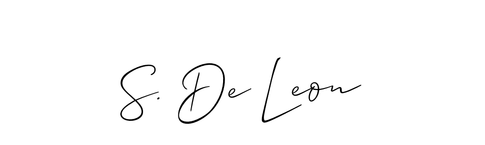 Similarly Allison_Script is the best handwritten signature design. Signature creator online .You can use it as an online autograph creator for name S. De Leon. S. De Leon signature style 2 images and pictures png