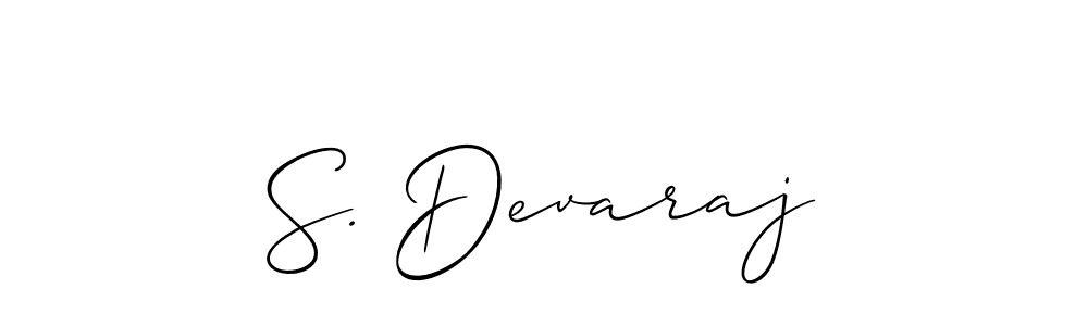 You should practise on your own different ways (Allison_Script) to write your name (S. Devaraj) in signature. don't let someone else do it for you. S. Devaraj signature style 2 images and pictures png