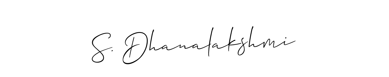 S. Dhanalakshmi stylish signature style. Best Handwritten Sign (Allison_Script) for my name. Handwritten Signature Collection Ideas for my name S. Dhanalakshmi. S. Dhanalakshmi signature style 2 images and pictures png