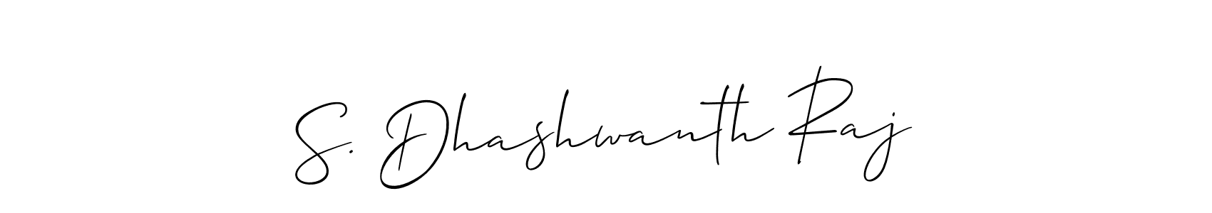 Design your own signature with our free online signature maker. With this signature software, you can create a handwritten (Allison_Script) signature for name S. Dhashwanth Raj. S. Dhashwanth Raj signature style 2 images and pictures png