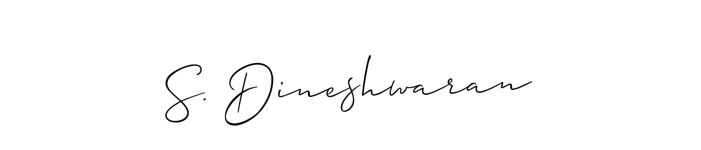 How to make S. Dineshwaran name signature. Use Allison_Script style for creating short signs online. This is the latest handwritten sign. S. Dineshwaran signature style 2 images and pictures png