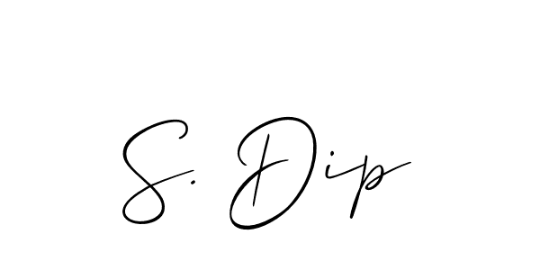 How to Draw S. Dip signature style? Allison_Script is a latest design signature styles for name S. Dip. S. Dip signature style 2 images and pictures png