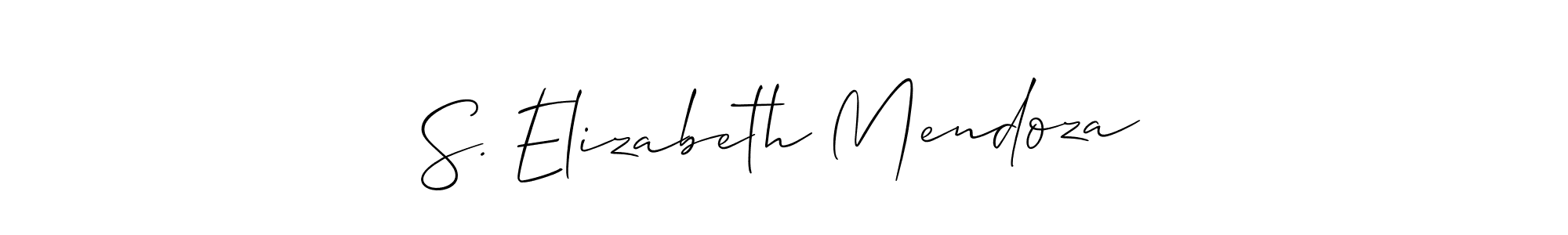 Allison_Script is a professional signature style that is perfect for those who want to add a touch of class to their signature. It is also a great choice for those who want to make their signature more unique. Get S. Elizabeth Mendoza name to fancy signature for free. S. Elizabeth Mendoza signature style 2 images and pictures png