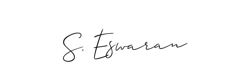 Make a short S. Eswaran signature style. Manage your documents anywhere anytime using Allison_Script. Create and add eSignatures, submit forms, share and send files easily. S. Eswaran signature style 2 images and pictures png