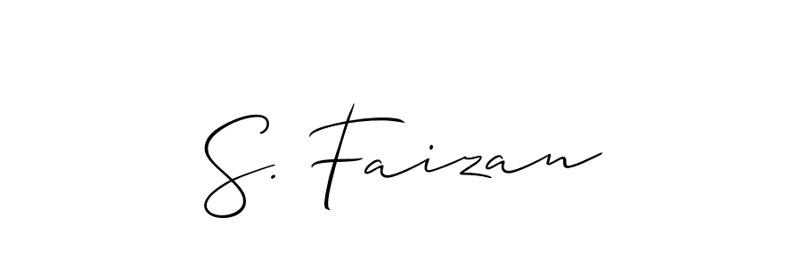 Create a beautiful signature design for name S. Faizan. With this signature (Allison_Script) fonts, you can make a handwritten signature for free. S. Faizan signature style 2 images and pictures png