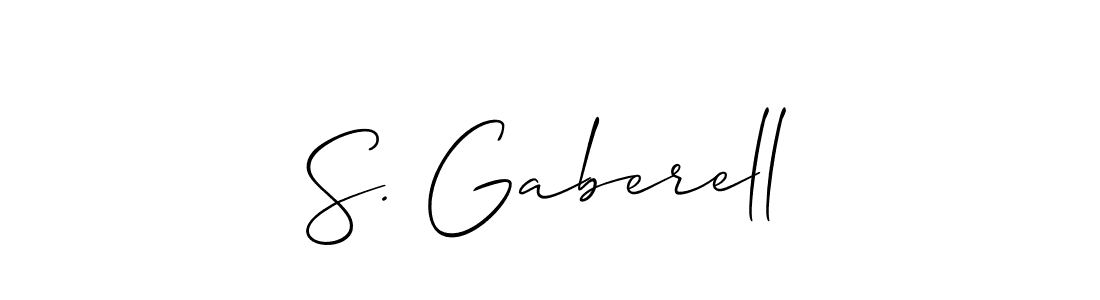 S. Gaberell stylish signature style. Best Handwritten Sign (Allison_Script) for my name. Handwritten Signature Collection Ideas for my name S. Gaberell. S. Gaberell signature style 2 images and pictures png