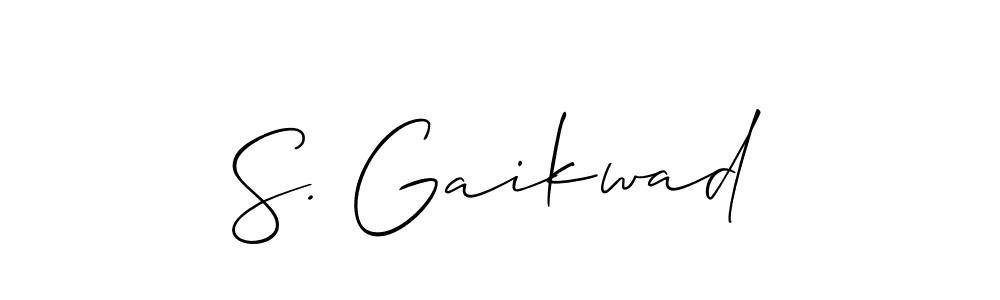 Check out images of Autograph of S. Gaikwad name. Actor S. Gaikwad Signature Style. Allison_Script is a professional sign style online. S. Gaikwad signature style 2 images and pictures png