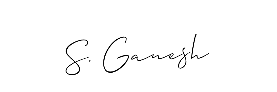 How to make S. Ganesh signature? Allison_Script is a professional autograph style. Create handwritten signature for S. Ganesh name. S. Ganesh signature style 2 images and pictures png