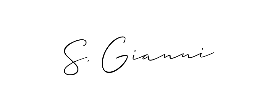 Check out images of Autograph of S. Gianni name. Actor S. Gianni Signature Style. Allison_Script is a professional sign style online. S. Gianni signature style 2 images and pictures png