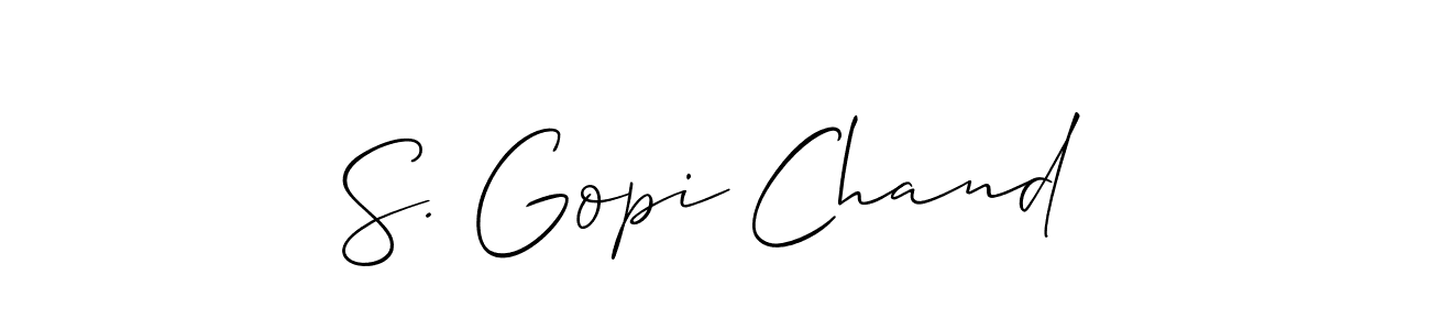 Design your own signature with our free online signature maker. With this signature software, you can create a handwritten (Allison_Script) signature for name S. Gopi Chand. S. Gopi Chand signature style 2 images and pictures png