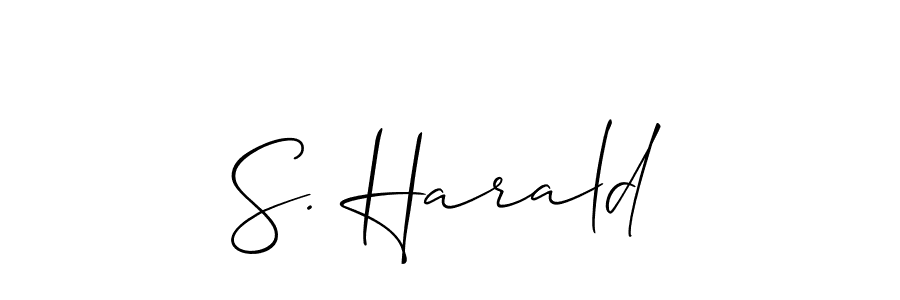 Make a beautiful signature design for name S. Harald. With this signature (Allison_Script) style, you can create a handwritten signature for free. S. Harald signature style 2 images and pictures png