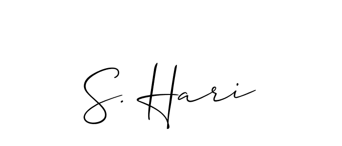 It looks lik you need a new signature style for name S. Hari. Design unique handwritten (Allison_Script) signature with our free signature maker in just a few clicks. S. Hari signature style 2 images and pictures png