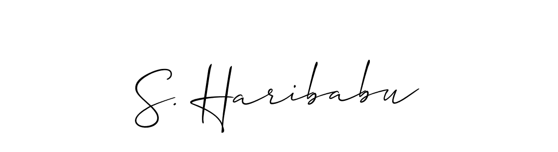 You should practise on your own different ways (Allison_Script) to write your name (S. Haribabu) in signature. don't let someone else do it for you. S. Haribabu signature style 2 images and pictures png