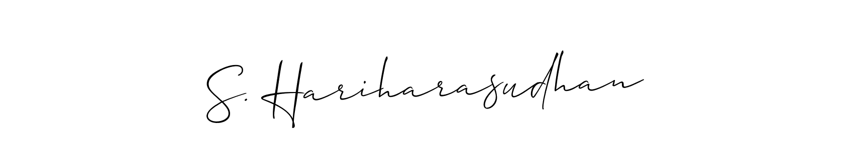 It looks lik you need a new signature style for name S. Hariharasudhan. Design unique handwritten (Allison_Script) signature with our free signature maker in just a few clicks. S. Hariharasudhan signature style 2 images and pictures png