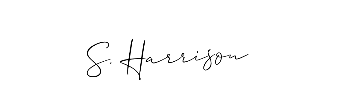 Design your own signature with our free online signature maker. With this signature software, you can create a handwritten (Allison_Script) signature for name S. Harrison. S. Harrison signature style 2 images and pictures png