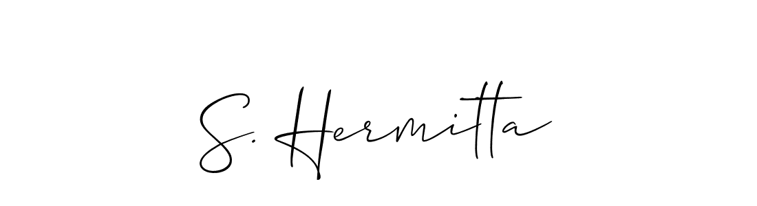 How to make S. Hermitta signature? Allison_Script is a professional autograph style. Create handwritten signature for S. Hermitta name. S. Hermitta signature style 2 images and pictures png