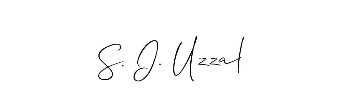 It looks lik you need a new signature style for name S. I. Uzzal. Design unique handwritten (Allison_Script) signature with our free signature maker in just a few clicks. S. I. Uzzal signature style 2 images and pictures png